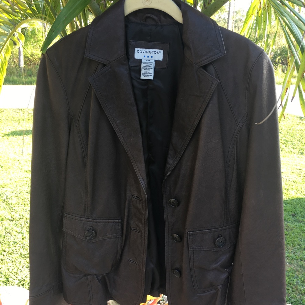 Covington woman's leather jacket